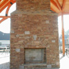 Exterior Stone Veneer Fireplace